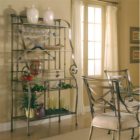 Golden Bronze/Glass Etagere